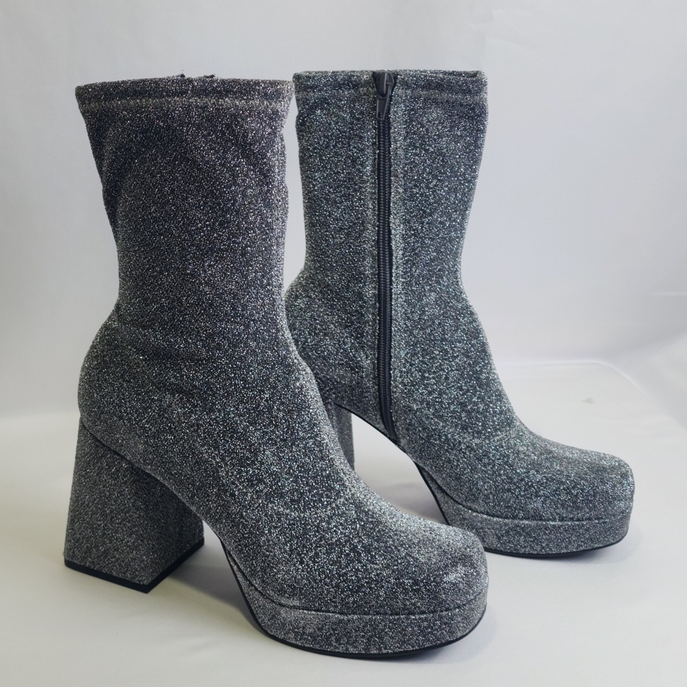 Abound Women’s Steffie Platform Bootie Silver Sz 8 New - Picture 8 of 12